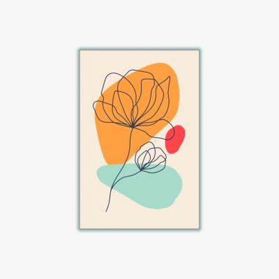 Wolf & Badger Yellow / Orange Abstract Botanical 3 A1 594 X 841Mm Stanley Print House