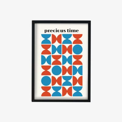 Wolf & Badger Blue / Red Precious Time Giclée Retro Art Print A2 Fanclub