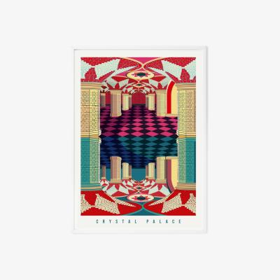 Wolf & Badger Crystal Palace London Illustrated Art Print A3 297 X 420Mm Eye for London Prints