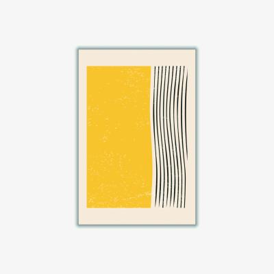 Wolf & Badger Yellow / Orange Color Line Series Iiii A3 297 X 420Mm Stanley Print House