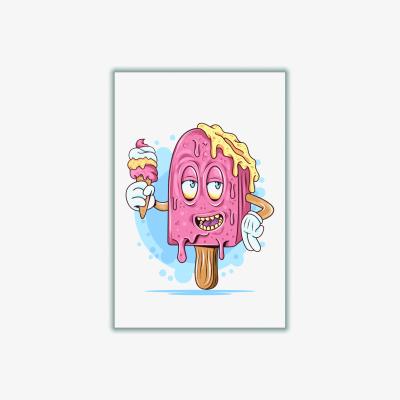 Wolf & Badger Pink / Purple Don't Let Me Melt A4 210 X 297Mm Stanley Print House
