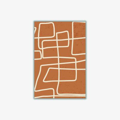 Wolf & Badger Brown Minimal Line Series 4 A1 594 X 841Mm Stanley Print House