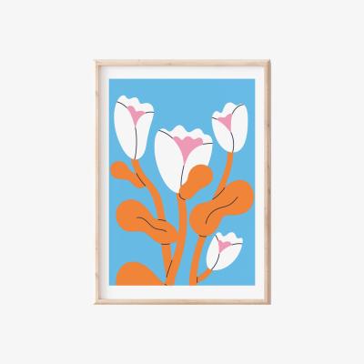 Wolf & Badger Tulips In Blue Sofe Store