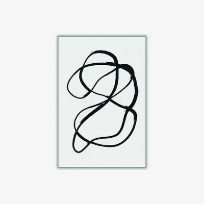 Wolf & Badger Black One Line A1 594 X 841Mm Stanley Print House