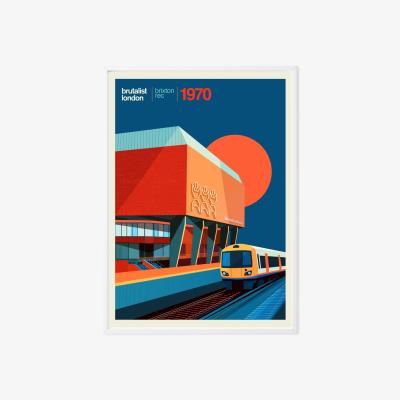 Wolf & Badger Brixton Rec London Art Print A3 297 X 420Mm Eye for London Prints