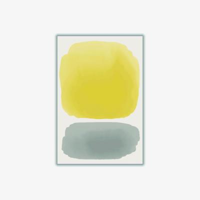 Wolf & Badger Yellow / Orange Black And Yellow Watercolor #3 Extra Small Stanley Print House