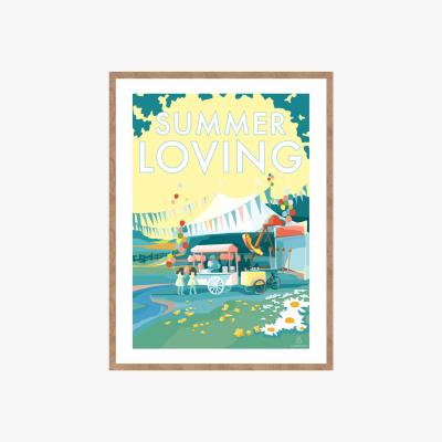 Wolf & Badger Summer Loving Quote Print | A4 | 210 X 297Mm | Becky Bettesworth