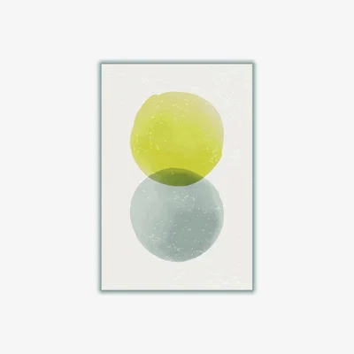 Wolf & Badger Yellow / Orange Watercolor Minimal Set #2 A3 297 X 420Mm Stanley Print House