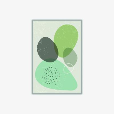 Wolf & Badger Green Abstract Rocks Series - 2 A3 297 X 420Mm Stanley Print House