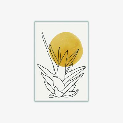 Wolf & Badger Yellow / Orange Abstract Agave Sunshine #2 A4 210 X 297Mm Stanley Print House