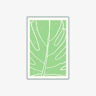 Wolf & Badger Green Minimal Monstera Collection #1 Large Stanley Print House