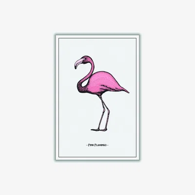 Wolf & Badger Pink / Purple Pink Flamingo Extra Large Stanley Print House