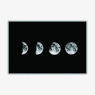 Wolf & Badger Grey Lunar Phases Small Stanley Print House