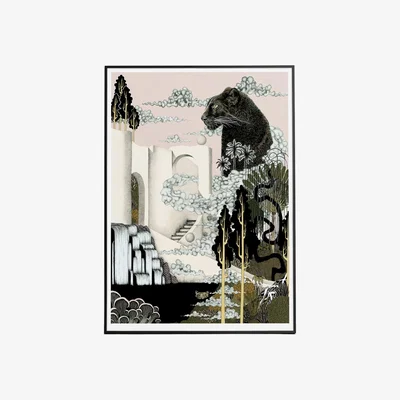 Wolf & Badger Land Of The Panther Colour - Fine Art Print L | A2 | 420 X 594Mm | Abi Overland Jersey