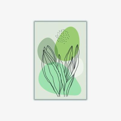 Wolf & Badger Green Color Abstract Plants #1 Small Stanley Print House