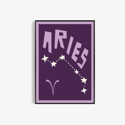 Wolf & Badger Aries Art Print - A3 Natalie Cass Art