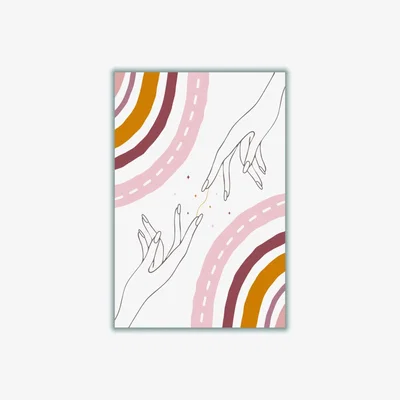 Wolf & Badger Rose Gold We Are All Connected A1 594 X 841Mm Stanley Print House