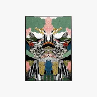 Wolf & Badger Neverland - Art Print L A2 420 X 594Mm Abi Overland Jersey