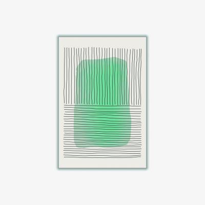 Wolf & Badger Pale Green Minimal Shapes Series #1 Extra Large Stanley Print House
