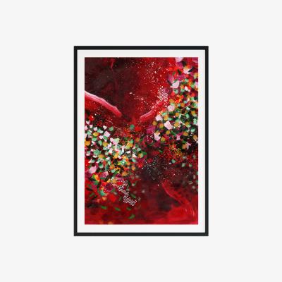 Wolf & Badger Red Autumn Leaves Falling Down Like Pieces Into Place, Print | Jessica Slack Studio