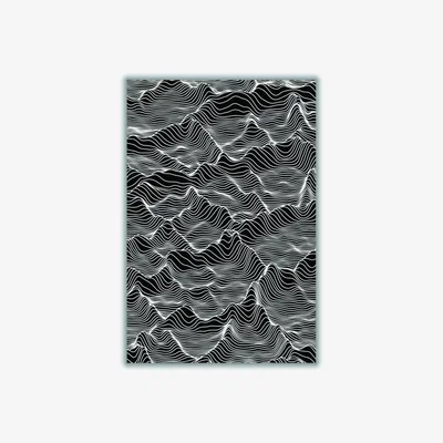 Wolf & Badger White Abstract Mountains A3 297 X 420Mm Stanley Print House