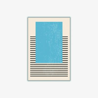 Wolf & Badger Blue Bright Minimal Series #1 Small Stanley Print House