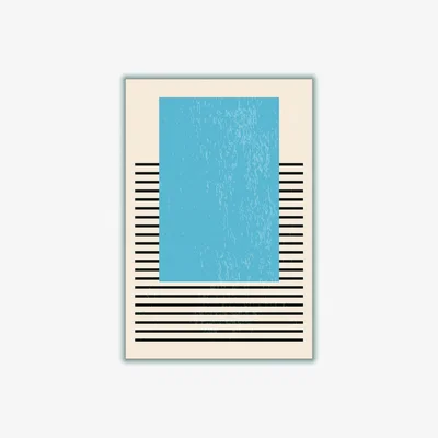 Wolf & Badger Blue Bright Minimal Series #1 Small Stanley Print House