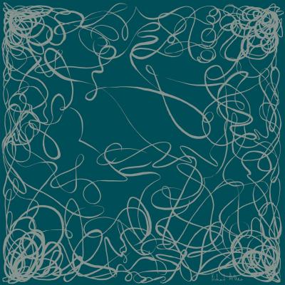 Wolf & Badger White / Grey / Green Green Elegance Design Print Richard Allan London