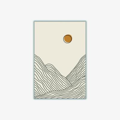 Wolf & Badger Yellow / Orange Boho Sunset Collection #3 A1 594 X 841Mm Stanley Print House