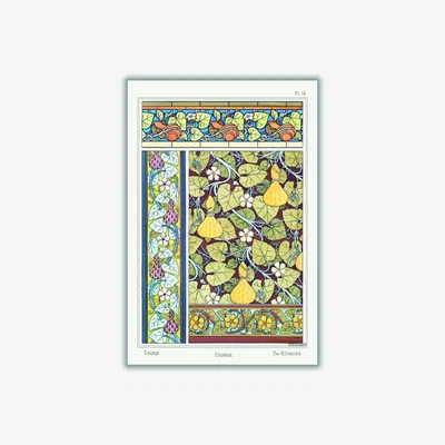 Wolf & Badger Green Courge White Flowered Gourd Print By Maurice Pillard Verneuil Medium Stanley Print House