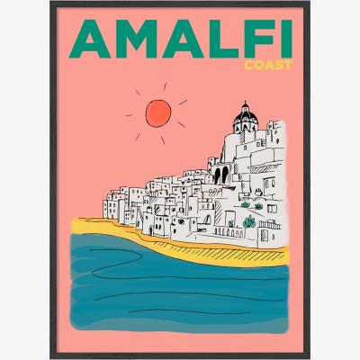 Wolf & Badger Amalfi Coast Summer Escapes Art Print A3 297 X 420Mm Places & Spaces Art Co.