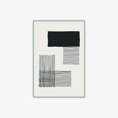 Wolf & Badger Black Dark Minimalism Series #2 Medium Stanley Print House