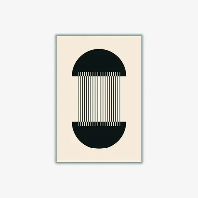 Wolf & Badger Black Boho Geometric Circle A4 210 X 297Mm Stanley Print House