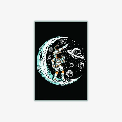 Wolf & Badger Blue Did You See That Shooting Star? Medium Stanley Print House
