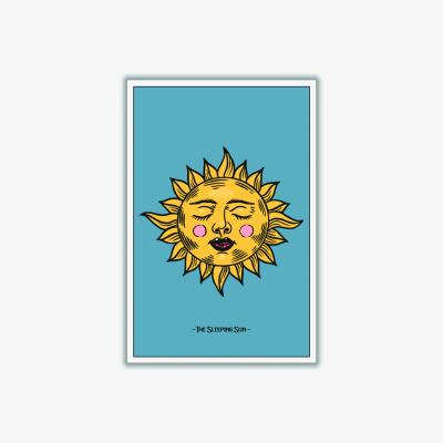 Wolf & Badger Yellow / Orange The Sleeping Sun A3 297 X 420Mm Stanley Print House