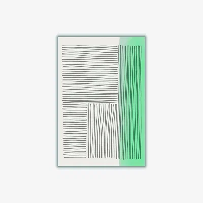 Wolf & Badger Green Minimalism #5 A4 210 X 297Mm Stanley Print House