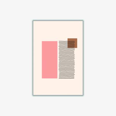 Wolf & Badger Rose Gold Geometric Abstract Shapes Ii A4 210 X 297Mm Stanley Print House