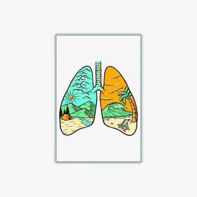 Wolf & Badger Breathe It All In A4 210 X 297Mm Stanley Print House