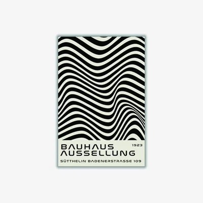 Wolf & Badger Bauhaus Black And White Extra Small Stanley Print House
