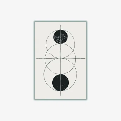 Wolf & Badger Black Minimal Geometric Shapes #1 Large Stanley Print House