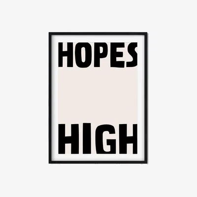 Wolf & Badger Black High Hopes A3 297 X 420Mm The Native State