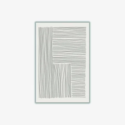 Wolf & Badger Grey Boho Line Vibes #4 A4 210 X 297Mm Stanley Print House