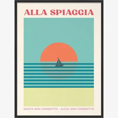 Wolf & Badger Alla Spiaggia Italian Beach Print Places & Spaces Art Co.
