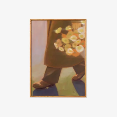 Wolf & Badger Brown / Orange / Yellow Carrying Autumn - Art Print - 50X70 Cm | 50 X 70Cm | Paper Collective