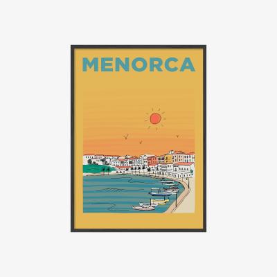 Wolf & Badger Yellow / Orange Menorca Summer Escapes Print Places & Spaces Art Co.