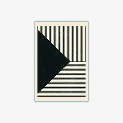 Wolf & Badger Black And White Lines Series #2 Xxs Stanley Print House