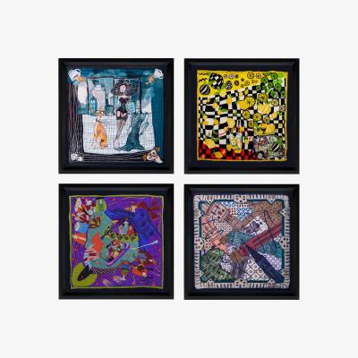Wolf & Badger Voyage Of Italy Framed Silk Scarves Un Poco