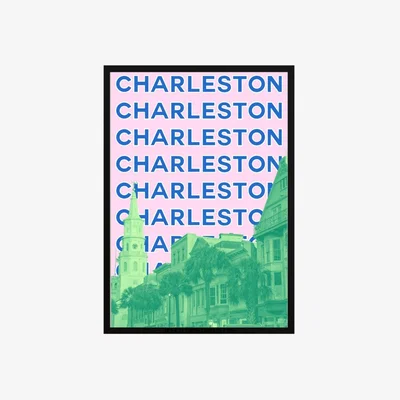Wolf & Badger Charleston Cityscape Poster | Artchi