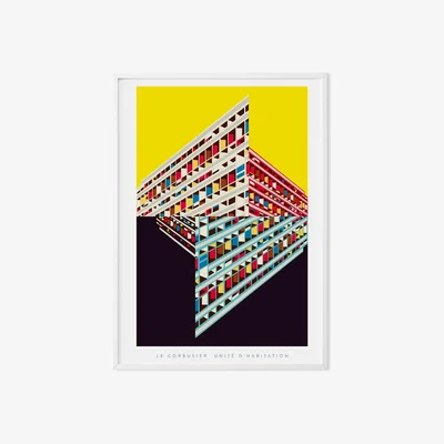 Wolf & Badger Le Corbusier's Unité D'habitation Art Print Poster A3 297 X 420Mm Eye for London Prints