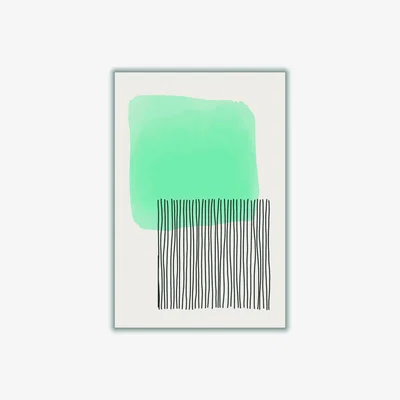 Wolf & Badger Light Green Abstract #4 Xxs Stanley Print House